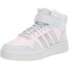 imageadidas Kids Postmove Mid Basketball ShoeAlmost PinkBlue TintWhite