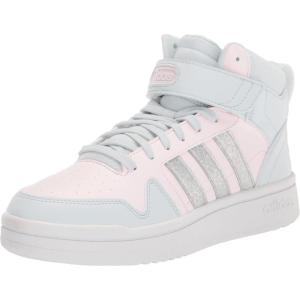 imageadidas Kids Postmove Mid Basketball ShoeAlmost PinkBlue TintWhite