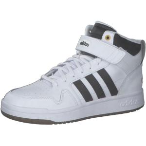 imageadidas Kids Postmove Mid Basketball ShoeFtwr White Core Black Gold Met
