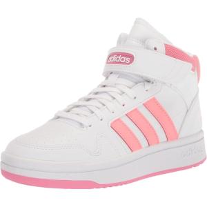 imageadidas Kids Postmove Mid Basketball ShoeWhiteAcid RedRose Tone