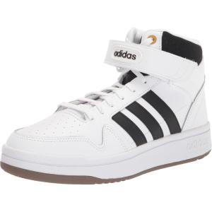 imageadidas Kids Postmove Mid Basketball ShoeWhiteCore BlackGold Metallic