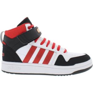 imageadidas Kids Postmove Mid Basketball ShoeWhiteRedBlackwhite