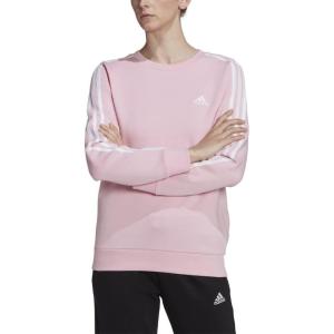 imageadidas Womens Essentials 3Stripes Fleece SweatshirtPink