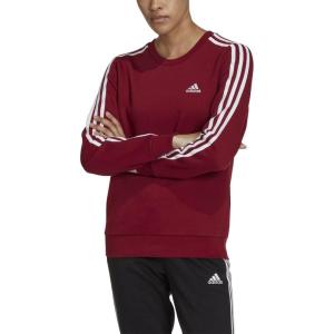 imageadidas Womens Essentials 3Stripes Fleece SweatshirtRed