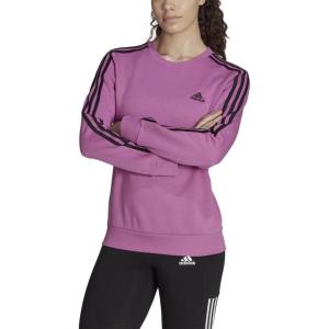 imageadidas Womens Essentials 3Stripes Fleece SweatshirtSemi Pulse Lilacblack