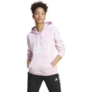 imageadidas Womens Essentials Big Logo Regular Fleece HoodieClear PinkWhite