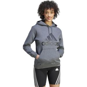 imageadidas Womens Essentials Big Logo Regular Fleece HoodieDark Grey HeatherBlack
