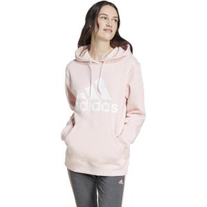imageadidas Womens Essentials Big Logo Regular Fleece HoodieSandy Pink