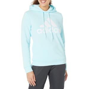 imageadidas Womens Essentials Logo Fleece HoodieAlmost BlueWhite