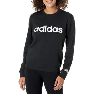 imageadidas Womens Essentials Linear French Terry SweatshirtBlackWhite