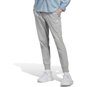 imageadidas Mens Essentials Single Jersey Tapered Cuffed PantsMedium Grey Heather