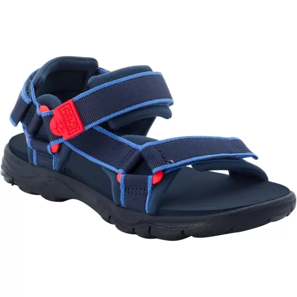 imageJack Wolfskin UnisexChild Seven Seas 3 K SandalBlueRed