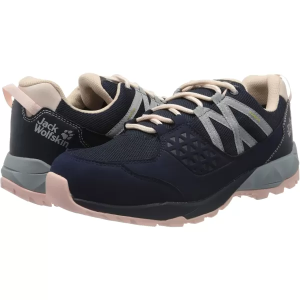 imageJack Wolfskin Womens Cascade Hike Texapore Low W Rise Shoes 25 UKDark BluePink