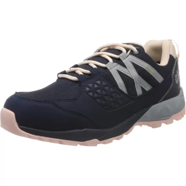 imageJack Wolfskin Womens Cascade Hike Texapore Low W Rise Shoes 25 UKBlue Dark Blue Pink 1207