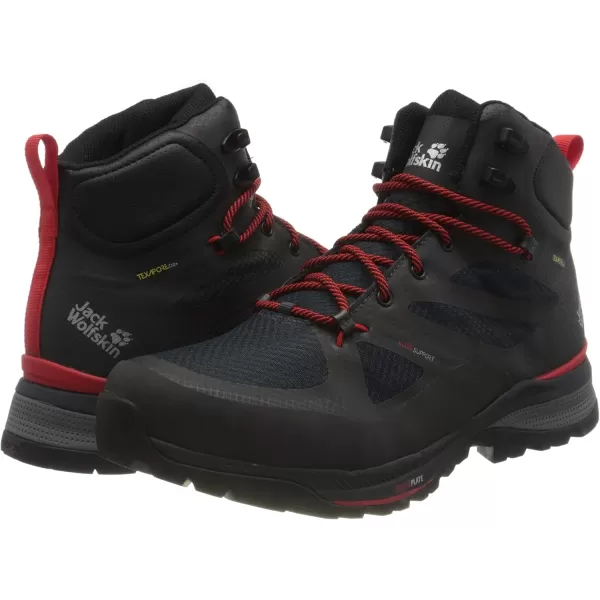 imageJack Wolfskin Mens Force Striker Texapore Mid M Hiking BootPhantomRed