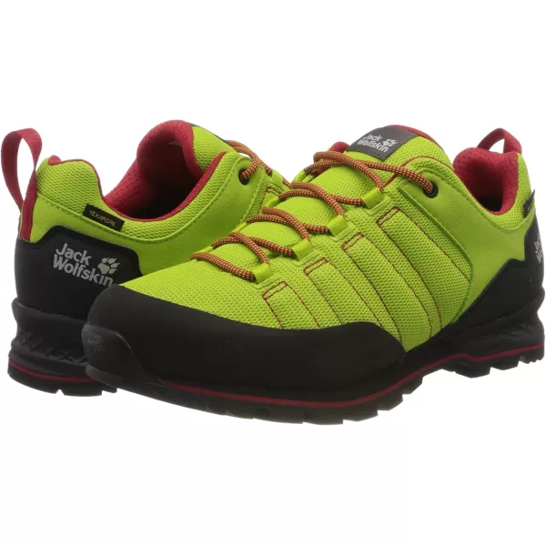 imageJack Wolfskin Mens Scrambler Low M Hiking BootYellow Lime Red 4176