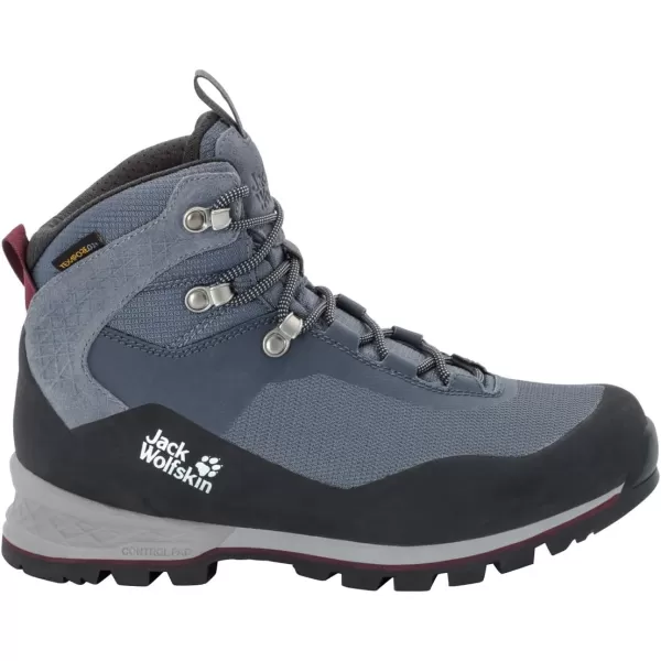 imageJack Wolfskin Womens High Rise Hiking BootsPebble GreyBurgundy