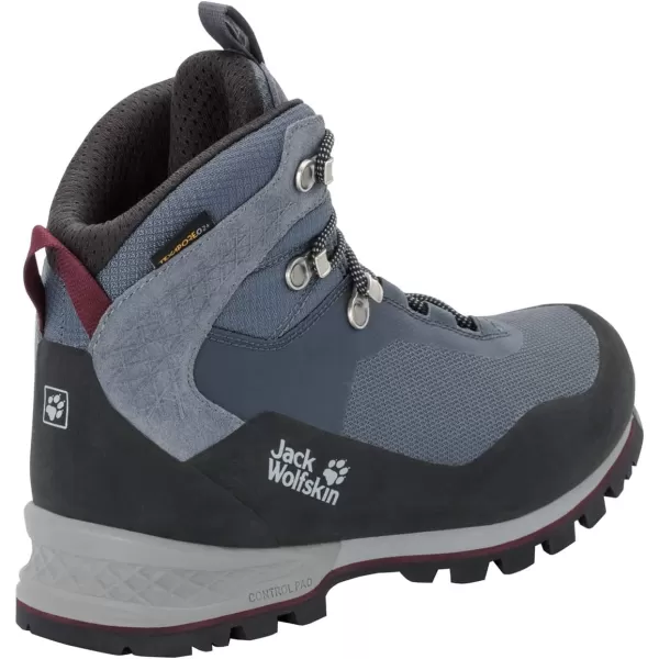 imageJack Wolfskin Womens High Rise Hiking BootsPebble GreyBurgundy