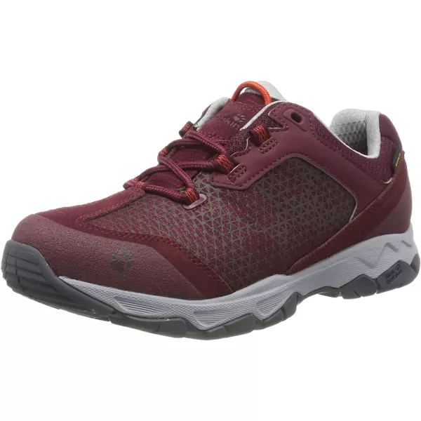 imageJack Wolfskin Womens High Rise Hiking Shoes LowBurgundy Light Grey 2813