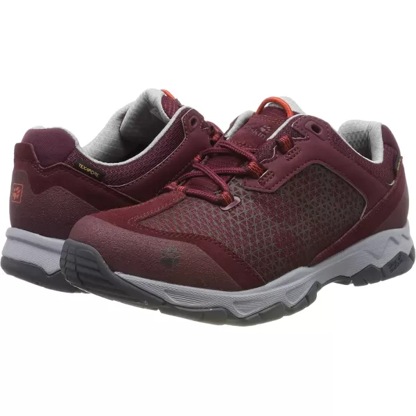 imageJack Wolfskin Womens High Rise Hiking Shoes LowBurgundy Light Grey 2813