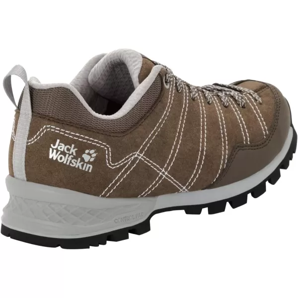 imageJack Wolfskin Womens High Rise Hiking Shoes LowCoconut BrownLight Grey 5208