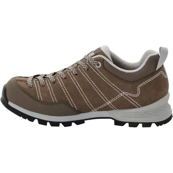 imageJack Wolfskin Womens High Rise Hiking Shoes LowCoconut BrownLight Grey 5208