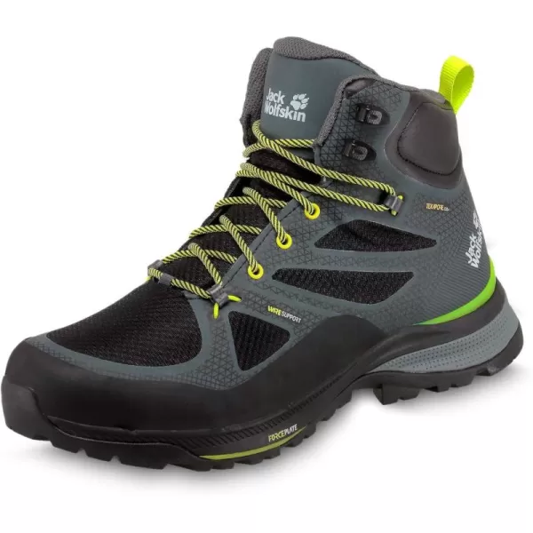 imageJack Wolfskin Mens Force Striker Texapore Mid M Hiking BootDark GreyLime