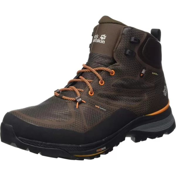 imageJack Wolfskin Mens Force Striker Texapore Mid M Hiking BootMocca Orange