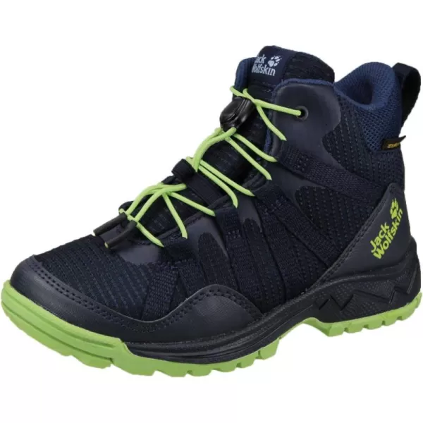 imageJack Wolfskin UnisexChild Thunderbold Texapore Mid Hiking Shoe BootDark BlueLime