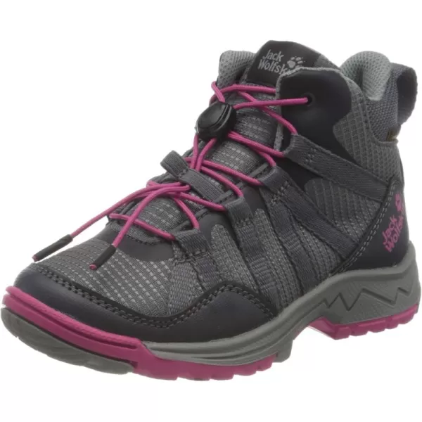 imageJack Wolfskin UnisexChild Thunderbold Texapore Mid Hiking Shoe BootPebble GreyPink