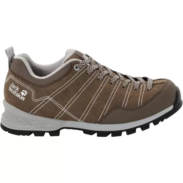 imageJack Wolfskin Womens High Rise Hiking Shoes LowCoconut Brown Light Grey 5208