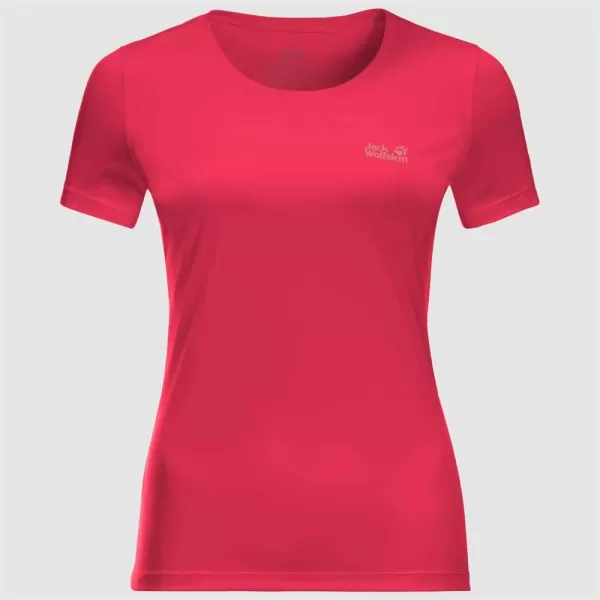 imageJack Wolfskin Womens TECH TShirtTulip Red