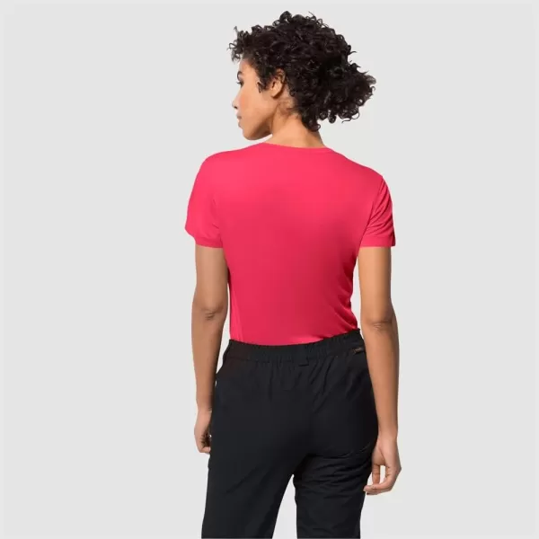 imageJack Wolfskin Womens TECH TShirtTulip Red