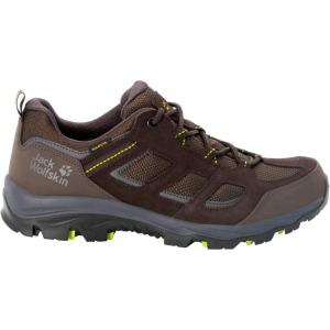 imageJack Wolfskin Mens LowTop Sneakers Walking ShoeDark Brown Lime