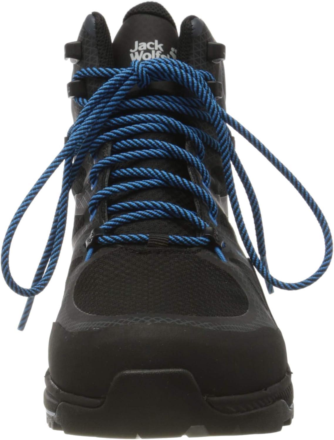 imageJack Wolfskin Mens Force Trekker Texapore Mid M Hiking ShoeBlackBlue