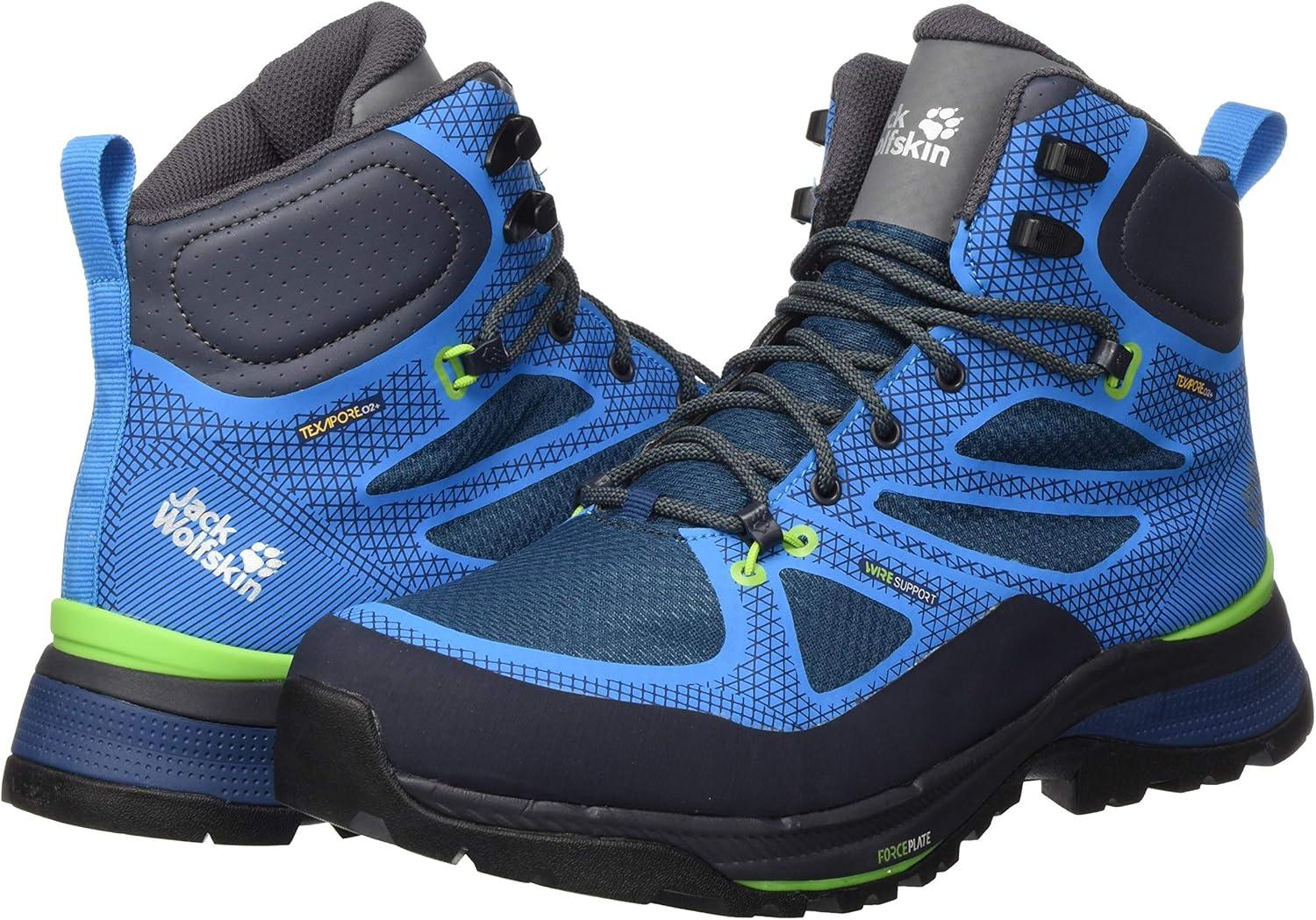 imageJack Wolfskin Mens Force Trekker Texapore Mid M Hiking ShoeBlue Green