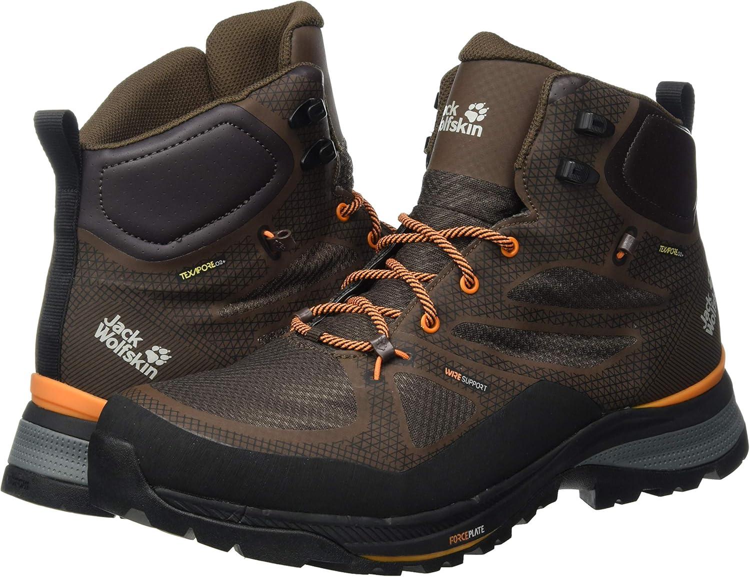 imageJack Wolfskin Mens Force Trekker Texapore Mid M Hiking ShoeMocca Orange