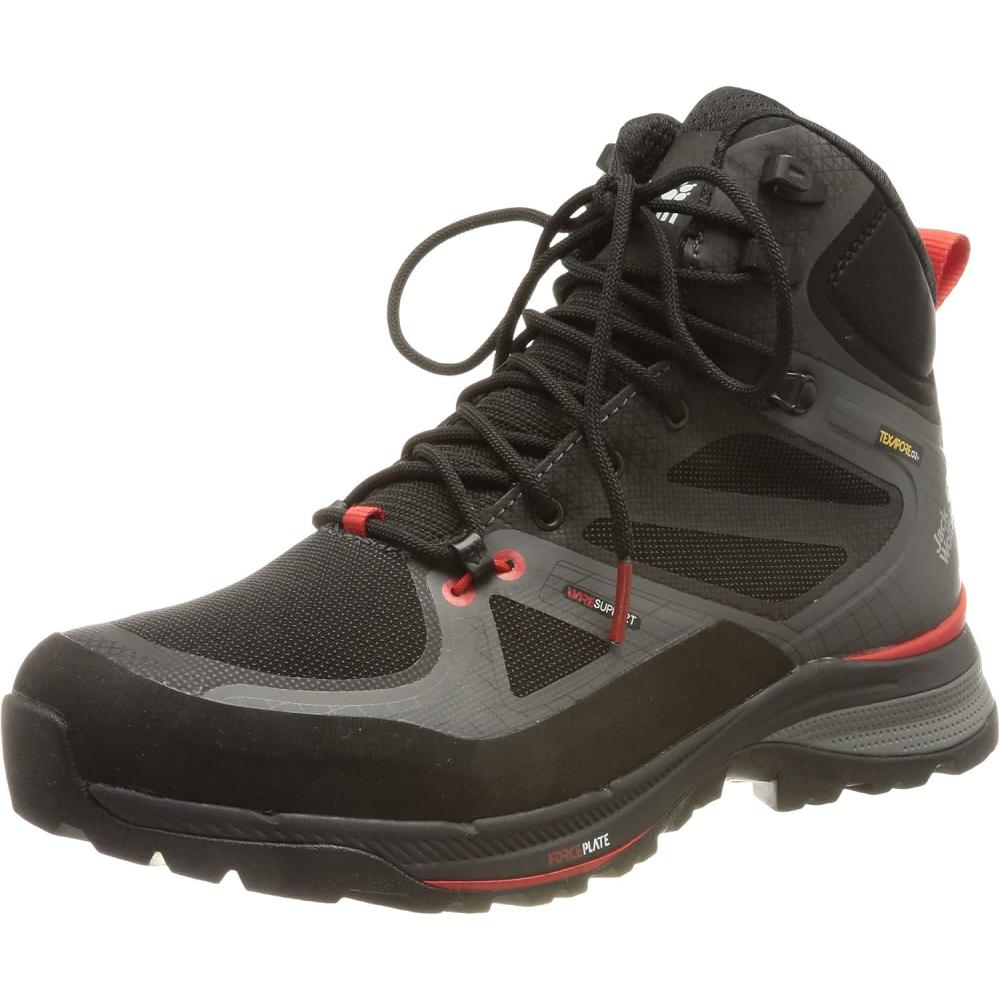 imageJack Wolfskin Mens Force Trekker Texapore Mid M Hiking ShoeBlackRed