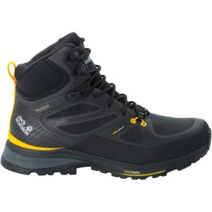 imageJack Wolfskin Mens Force Trekker Texapore Mid M Hiking ShoeBlack Burly Yellow Xt