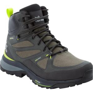 imageJack Wolfskin Mens Force Trekker Texapore Mid M Hiking ShoeLime Dark Green