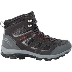imageJack Wolfskin Mens Midtop Outdoor ShoesGrey Orange 2023