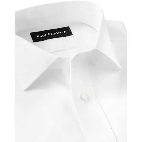 imagePaul Fredrick Mens NonIron Pinpoint Spread Collar Button Cuffs Dress ShirtBlue
