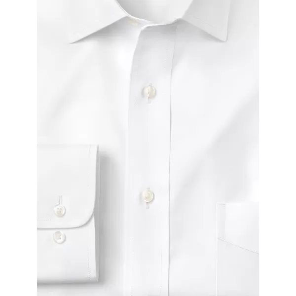 imagePaul Fredrick Mens NonIron Pinpoint Spread Collar Button Cuffs Dress ShirtBlue