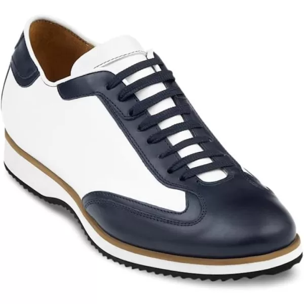 imagePaul Fredrick Mens Theo Sneaker WhiteNavyWhiteNavy