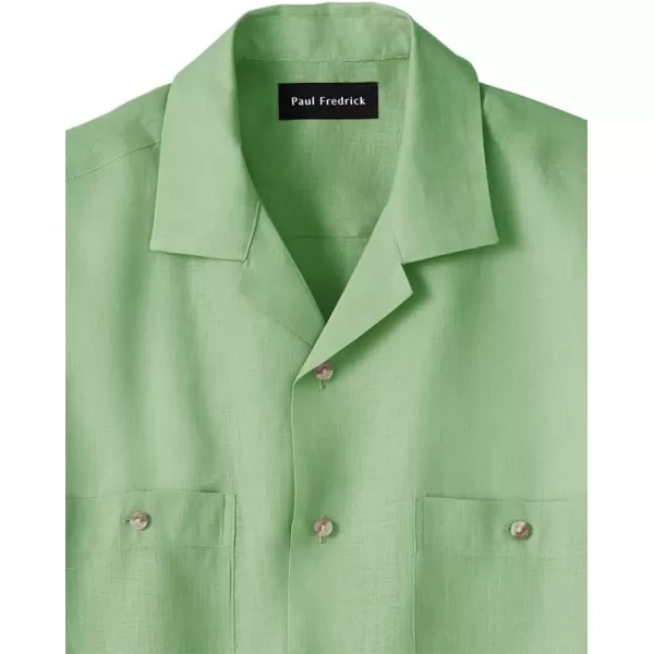 imagePaul Fredrick Mens Classic Fit Linen Solid Casual Shirt