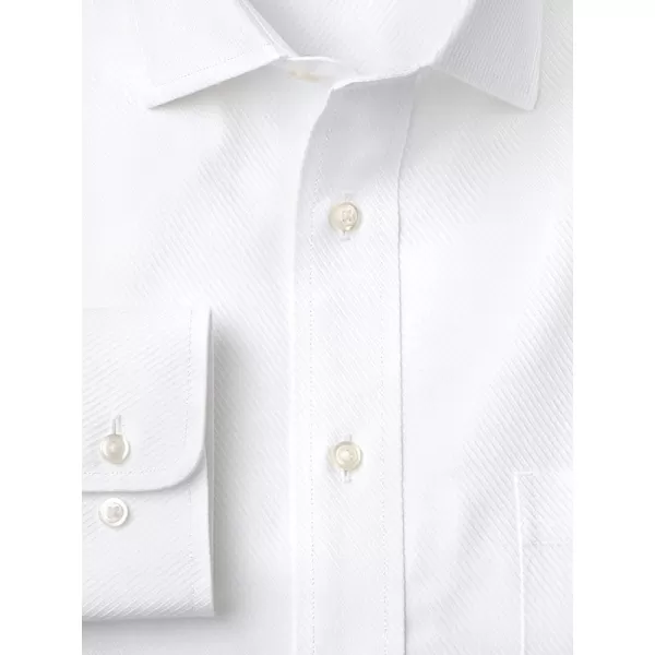 imagePaul Fredrick Mens Slim Fit NonIron Cotton Twill Spread Collar Dress ShirtWhite