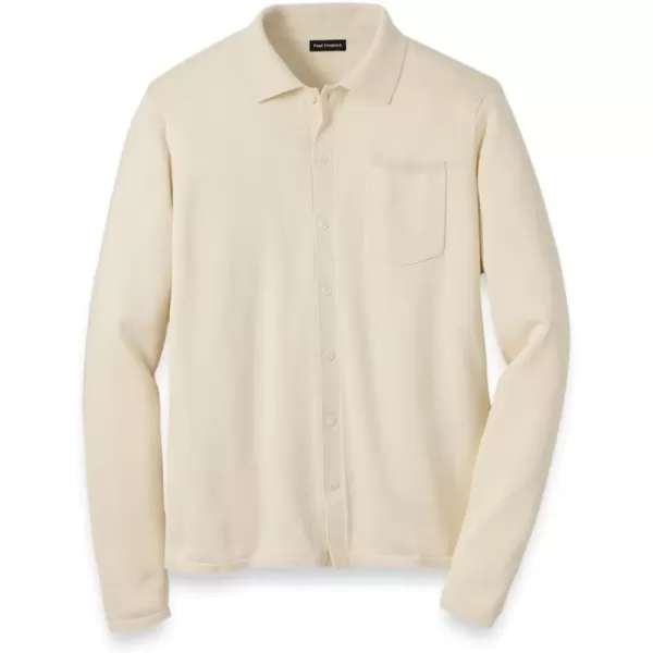 imagePaul Fredrick Mens Supima Cotton Button Front PoloIvory