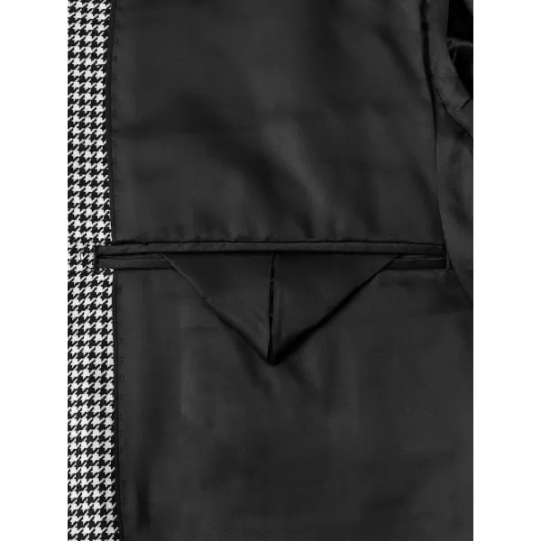 imagePaul Fredrick Mens Wool Houndstooth Peak Lapel Sport Coat