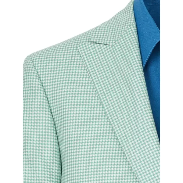 imagePaul Fredrick Mens Wool Houndstooth Single Breasted Peak Lapel Sport Coat