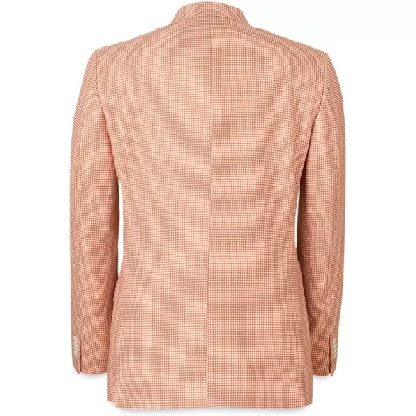 imagePaul Fredrick Mens Wool Houndstooth Single Breasted Peak Lapel Sport CoatMelon